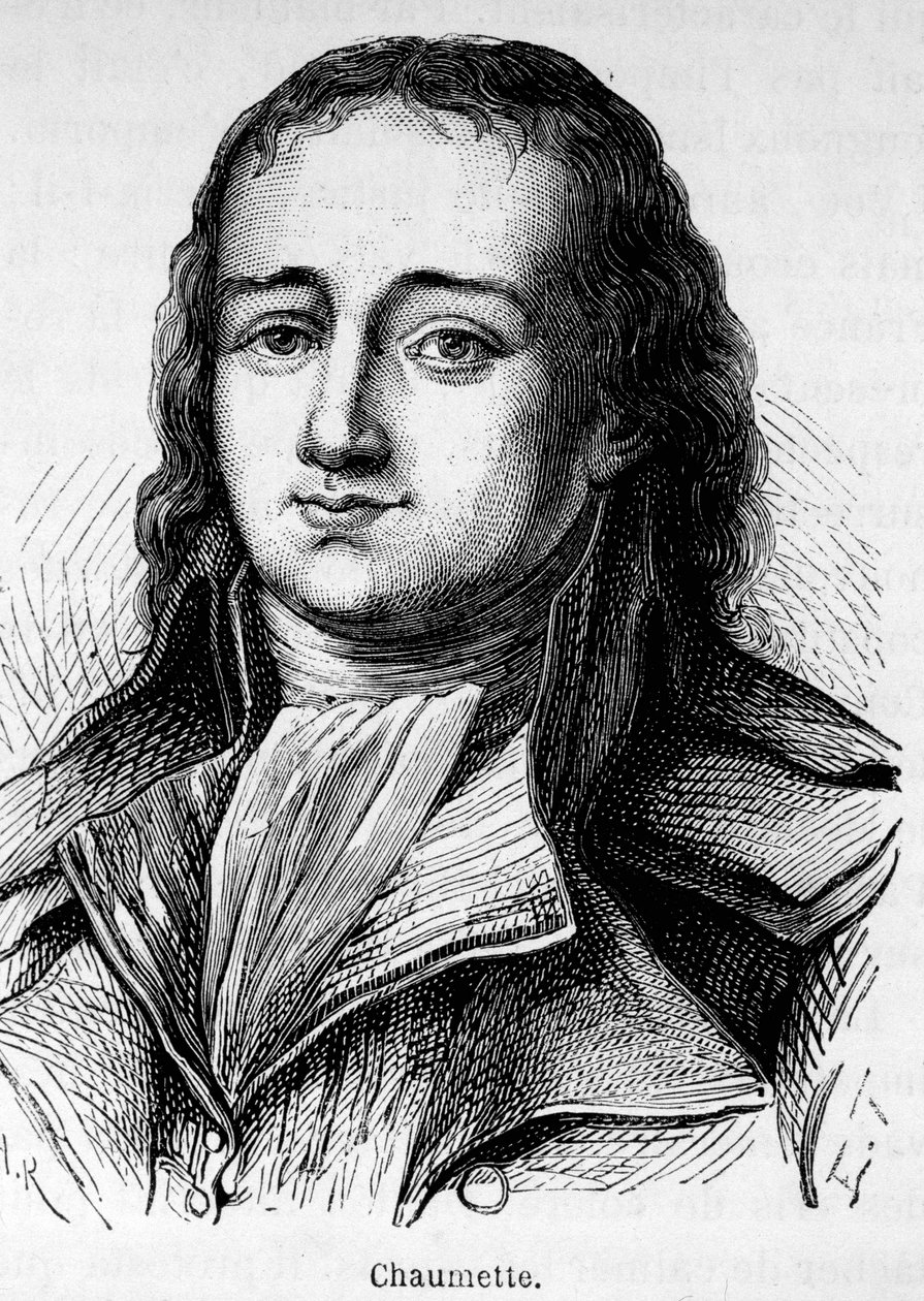 Ritratto di Pierre Gaspard Chaumette (1763-1794), politico francese, membro del Club dei Cordiglieri e procuratore - sindaco della Comune Insurrezionale di Parigi... Arrestato e ghigliottinato con altri estremisti da Unknown artist