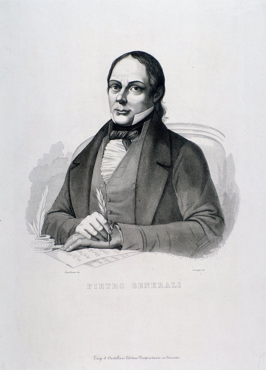 Ritratto di Pietro Generali (incisione) da Unknown artist