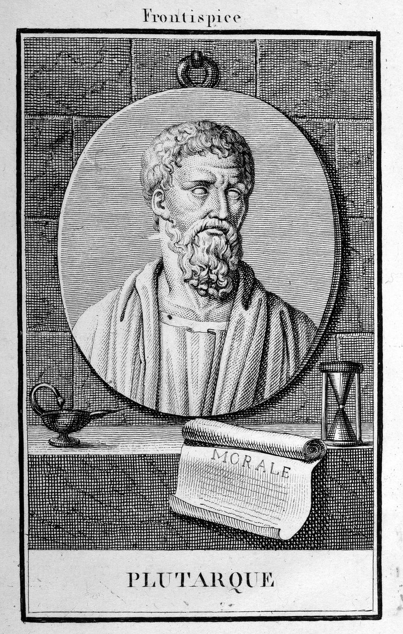 Ritratto di Plutarco, incisione dei primi del XIX secolo da Unknown artist