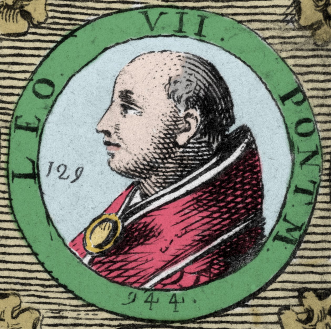 Ritratto di Papa Leone VII, papa dal 936 al 939 da Unknown artist