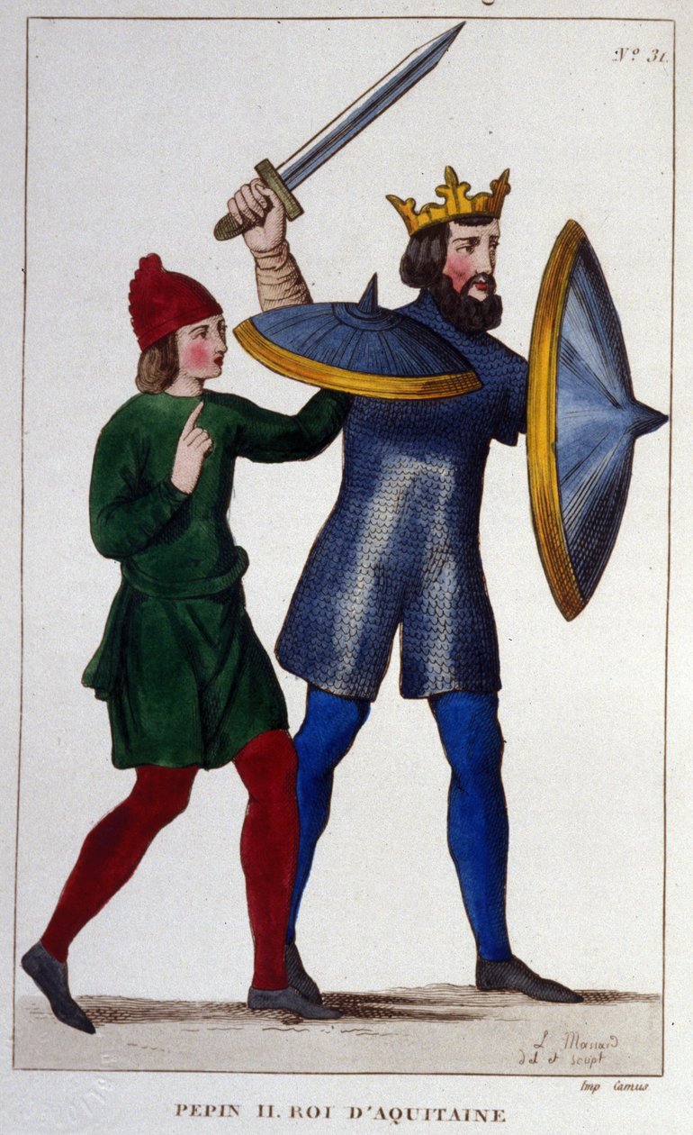 Ritratto di Pipino II (823 - 864), Re d