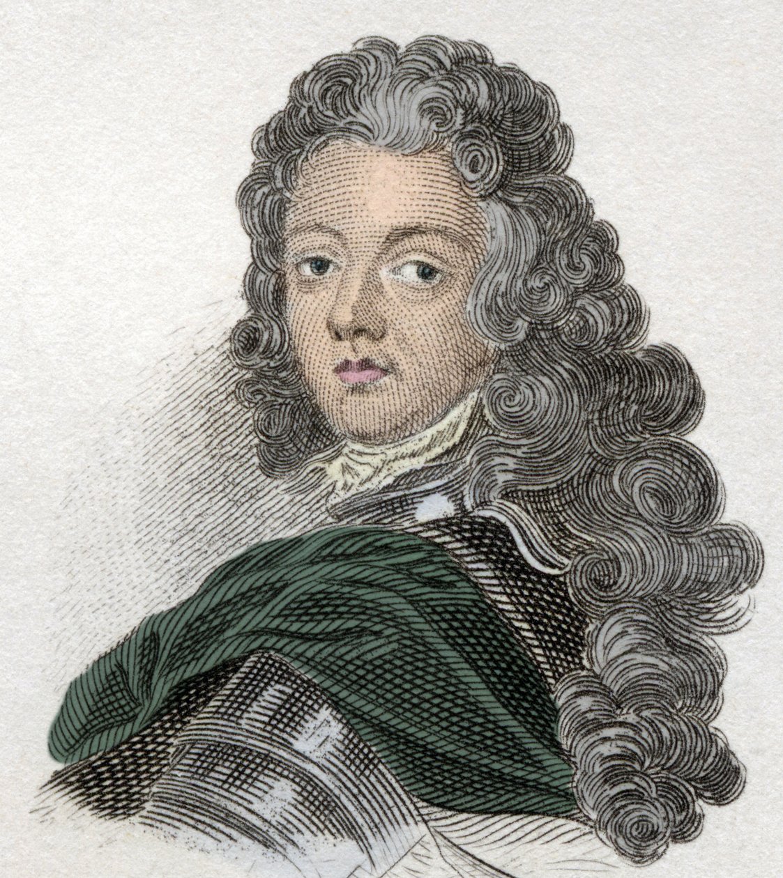 Ritratto del Principe Eugenio di Savoia-Carignano (Conte di Soissons (1663-1736), militare francese. Incisione del XIX secolo da Unknown artist