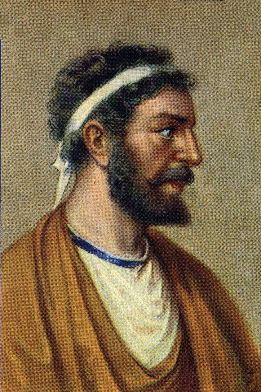 Ritratto di Pitagora, filosofo, matematico e scienziato greco (560-480 a.C.).Pitagora (c560 - 480 a.C.), filosofo e scienziato greco. Matematica. da Unknown Artist