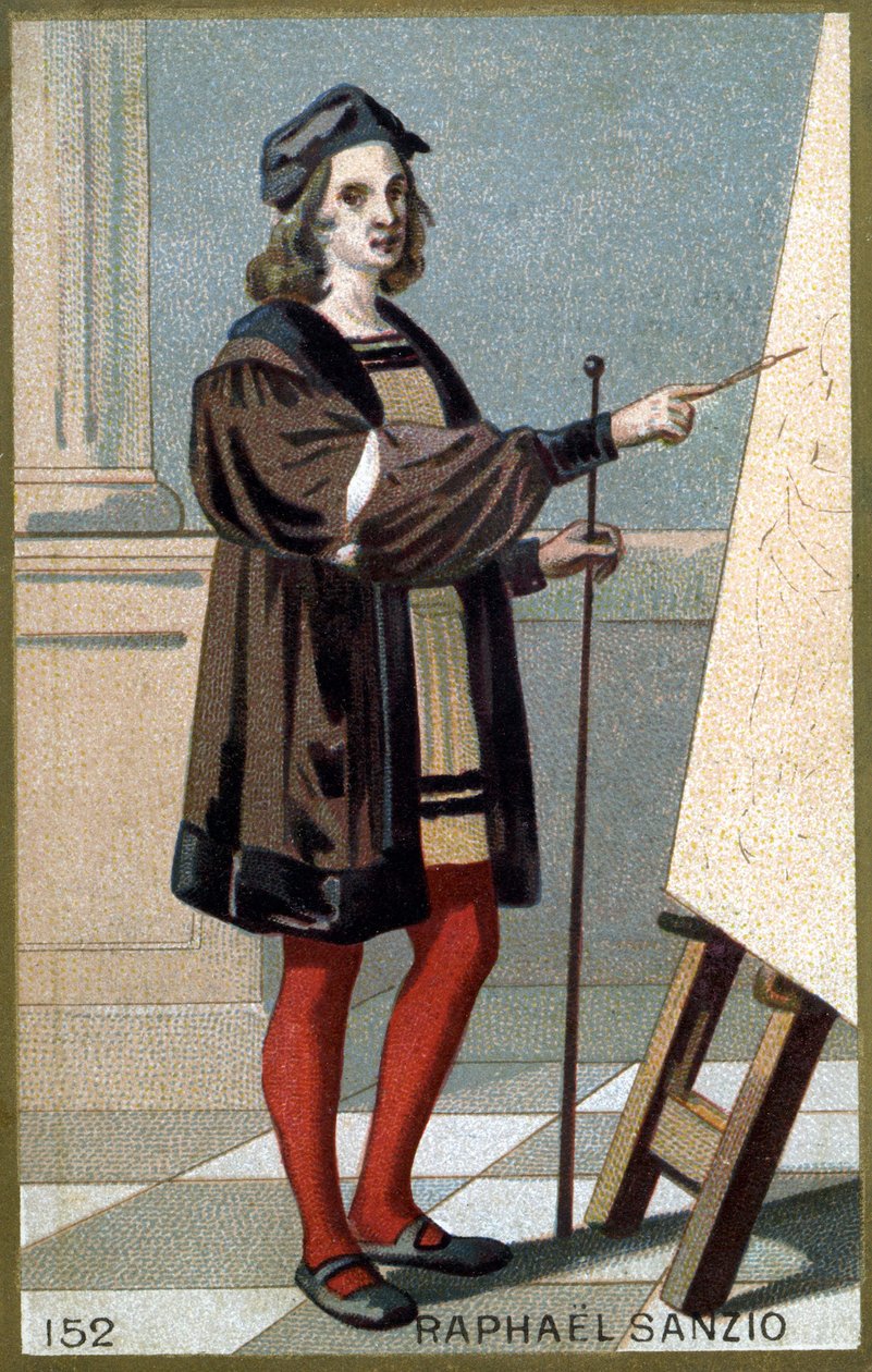 Ritratto di Raffaello Sanzio (cromolitografia della fine del XIX secolo) da Unknown artist