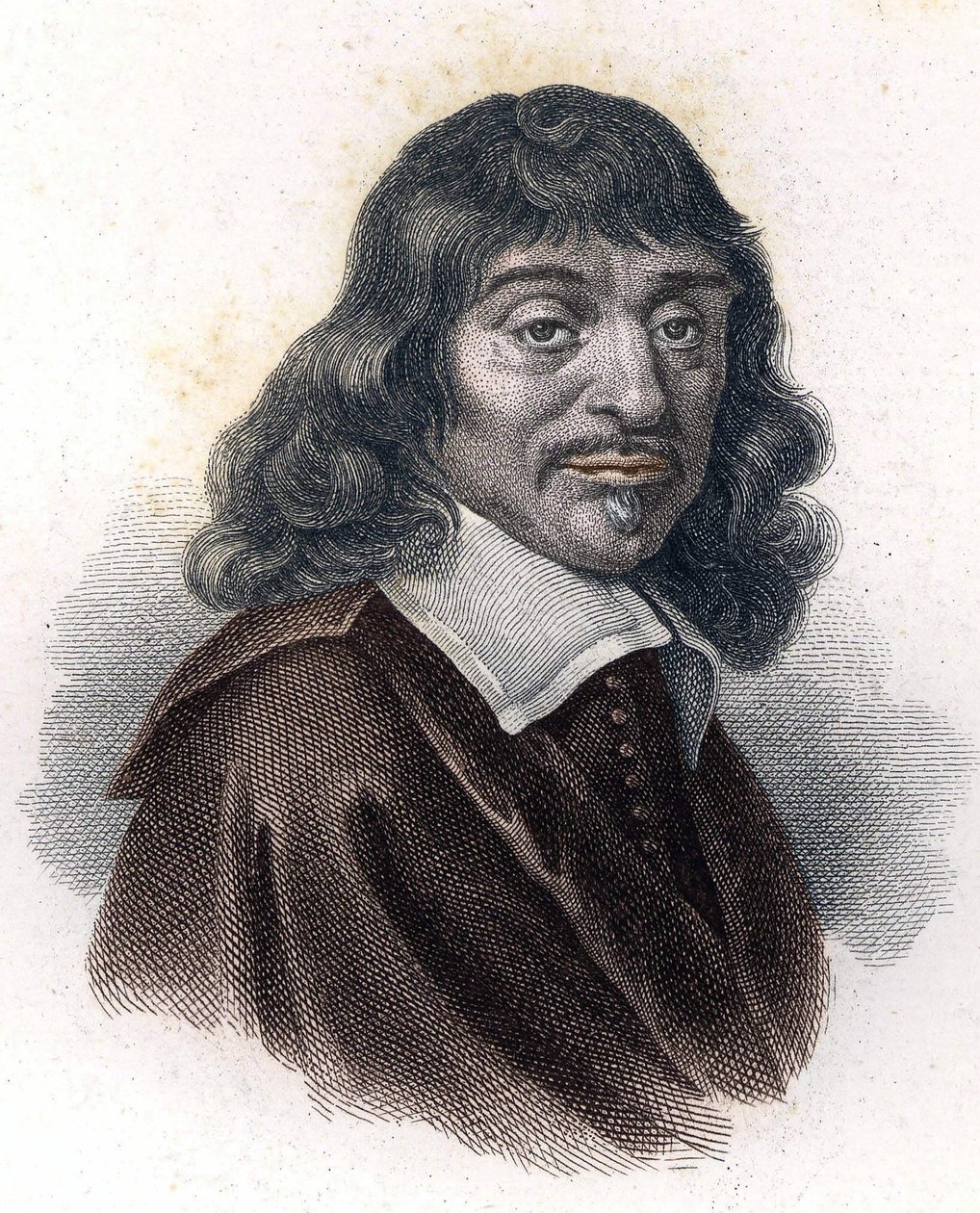 Ritratto di René Descartes, incisione XIX secolo da Unknown artist