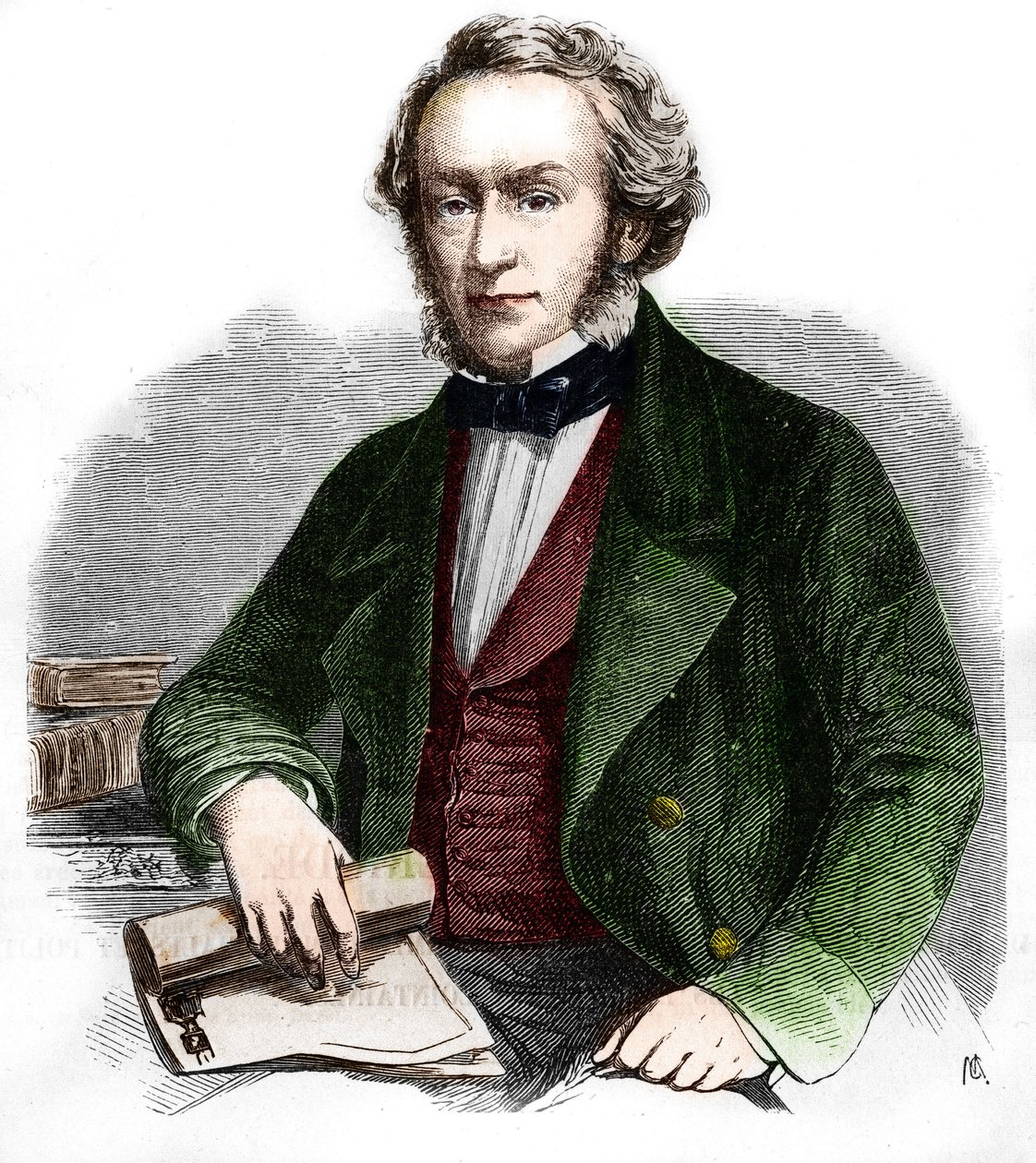 Ritratto di Richard Cobden. Economista e politico britannico (1804-1865). Incisione del 1866 da Unknown artist