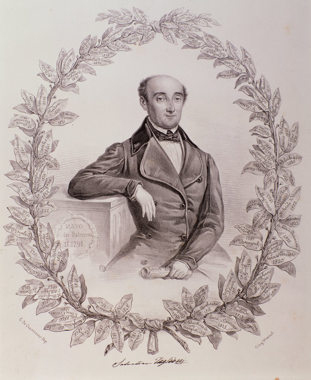 Ritratto di Salvatore Taglioni (incisione) da Unknown artist