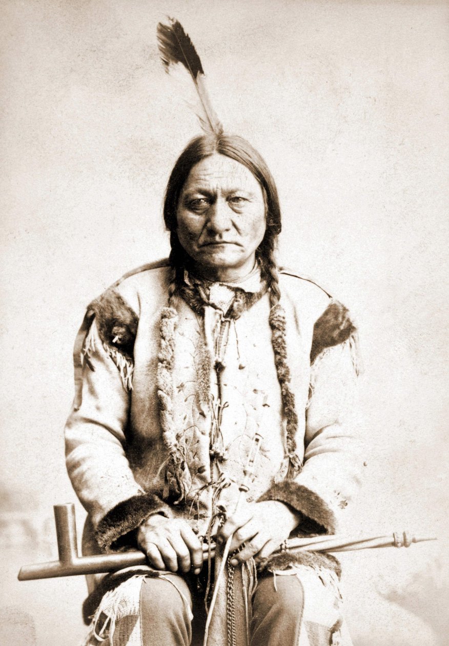 Ritratto di Toro Seduto, capo indiano, circa 1886 da Unknown artist