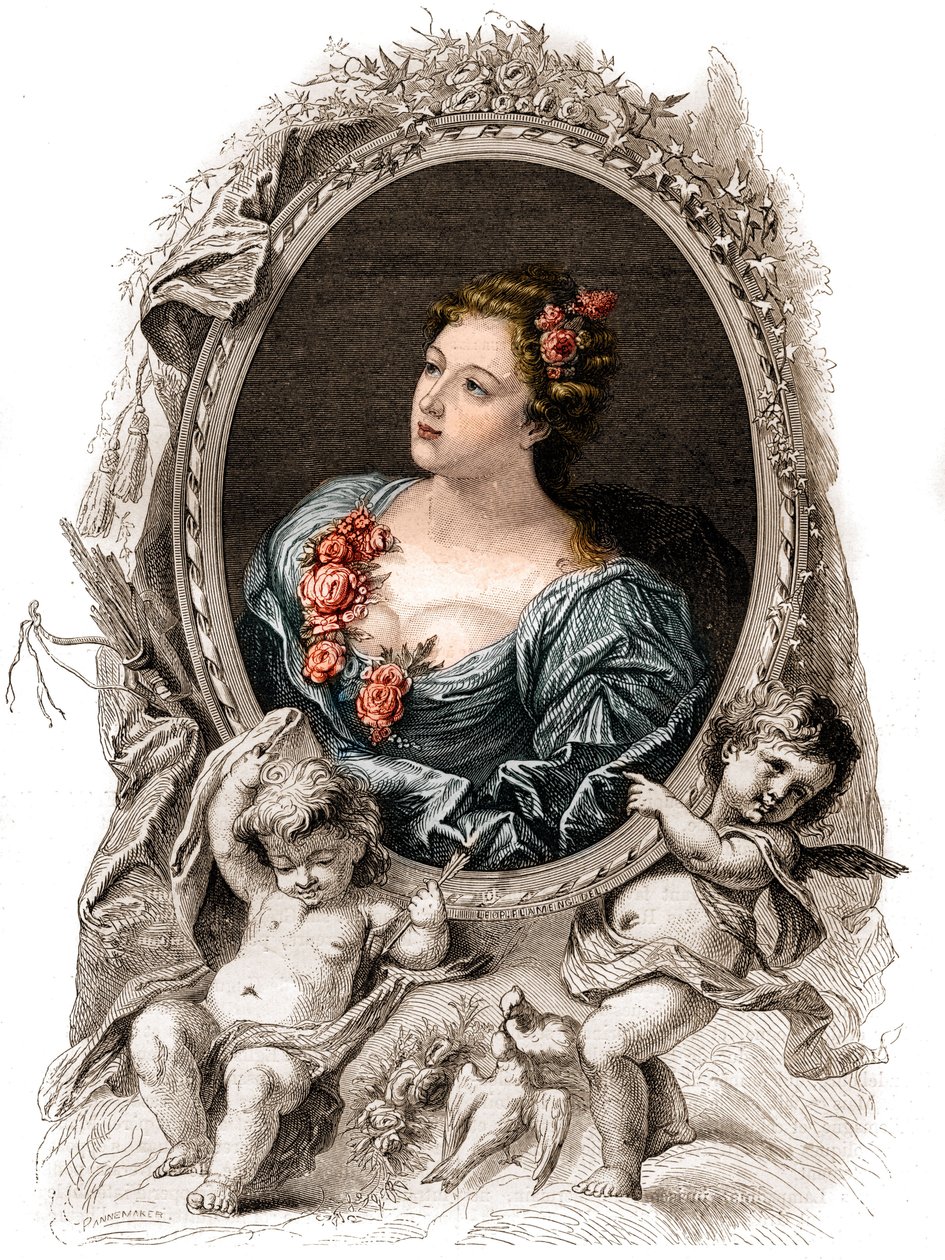 Ritratto di Teofano, imperatrice bizantina del X secolo. Incisione del XIX secolo da Unknown artist