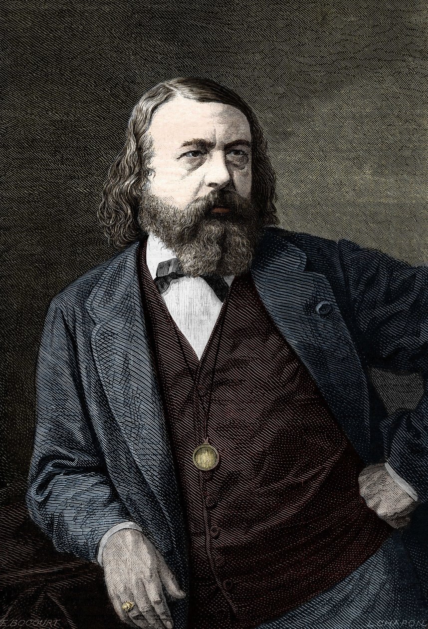 Ritratto di Théophile Gautier (1811-1872), scrittore francese da Unknown artist