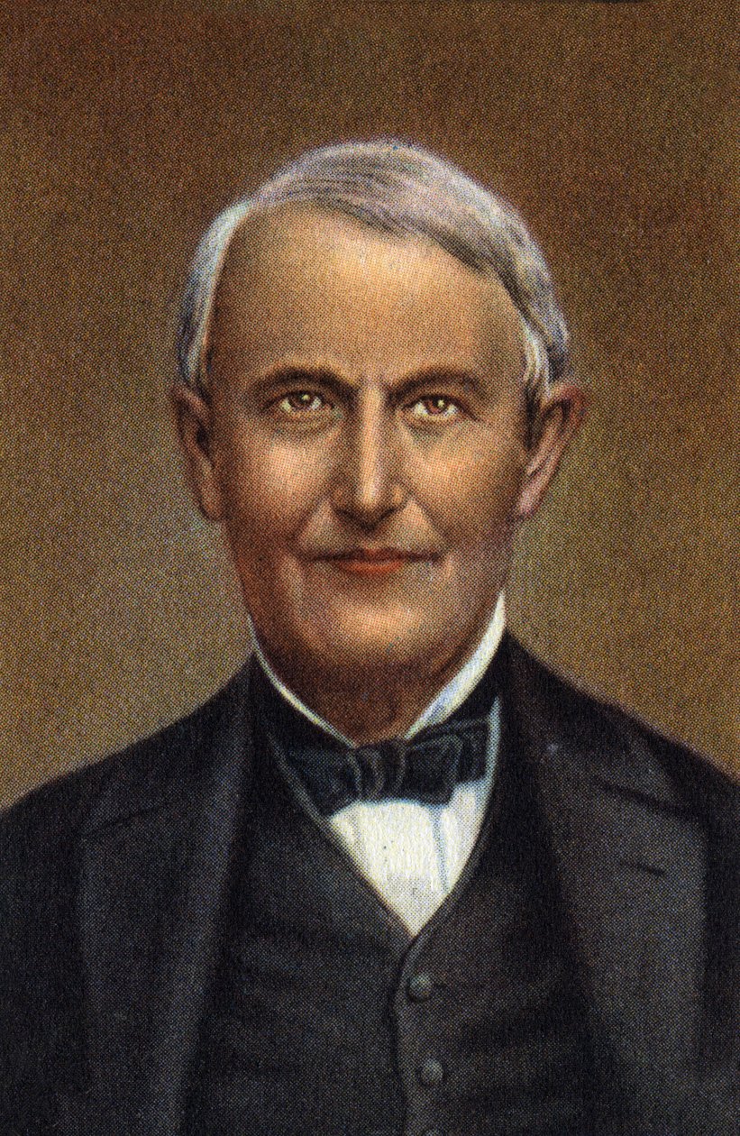 Ritratto di Thomas Alva Edison, scienziato e inventore americano. da Unknown Artist