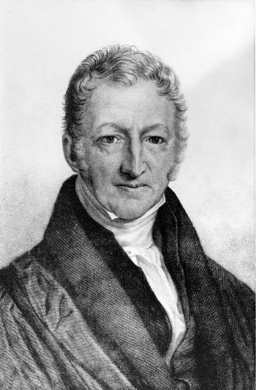 Ritratto di Thomas Robert Malthus, economista britannico. da Unknown artist