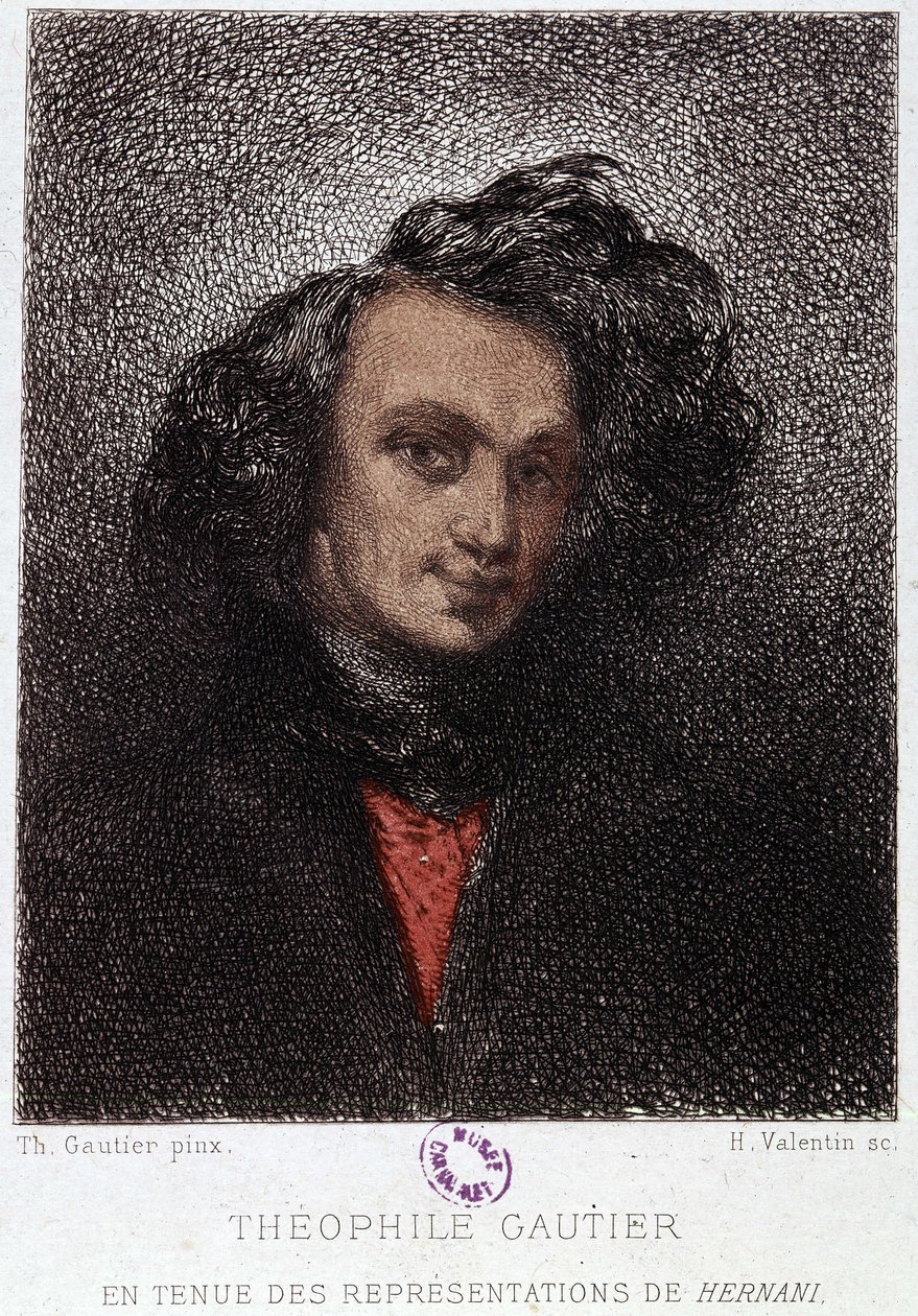 Ritratto di Théophile Gautier in Hernani di Victor Hugo. XIX secolo da Unknown artist