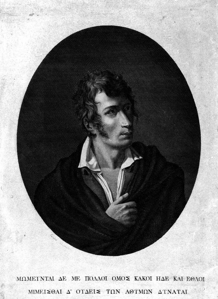 Ritratto di Ugo Foscolo (1778 - 1827) da Unknown artist