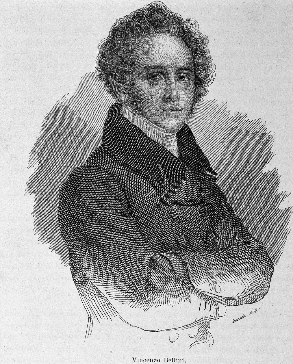 Ritratto di Vincenzo Bellini (1801 - 1835), compositore italiano da Unknown artist