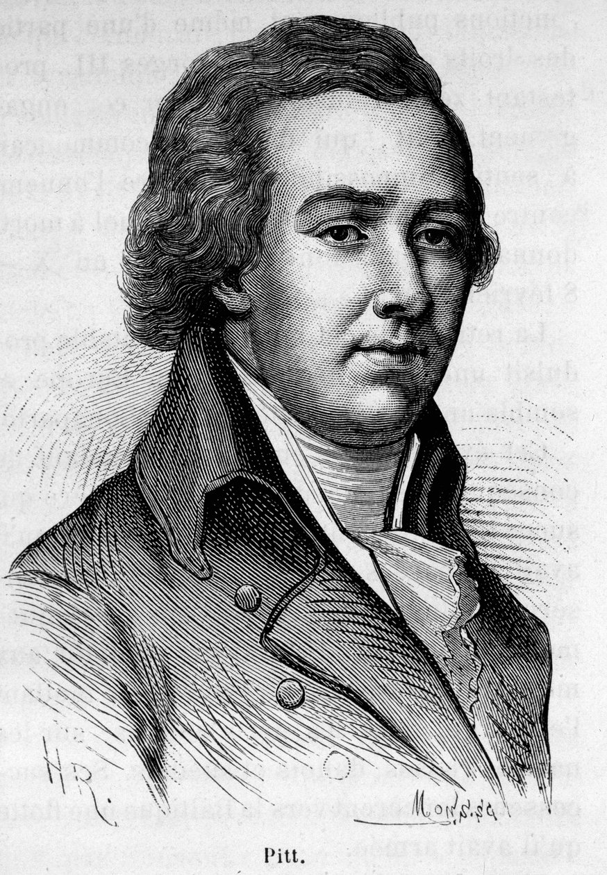 Ritratto di William Pitt il Giovane (1759-1806), ex ministro britannico. da Unknown artist