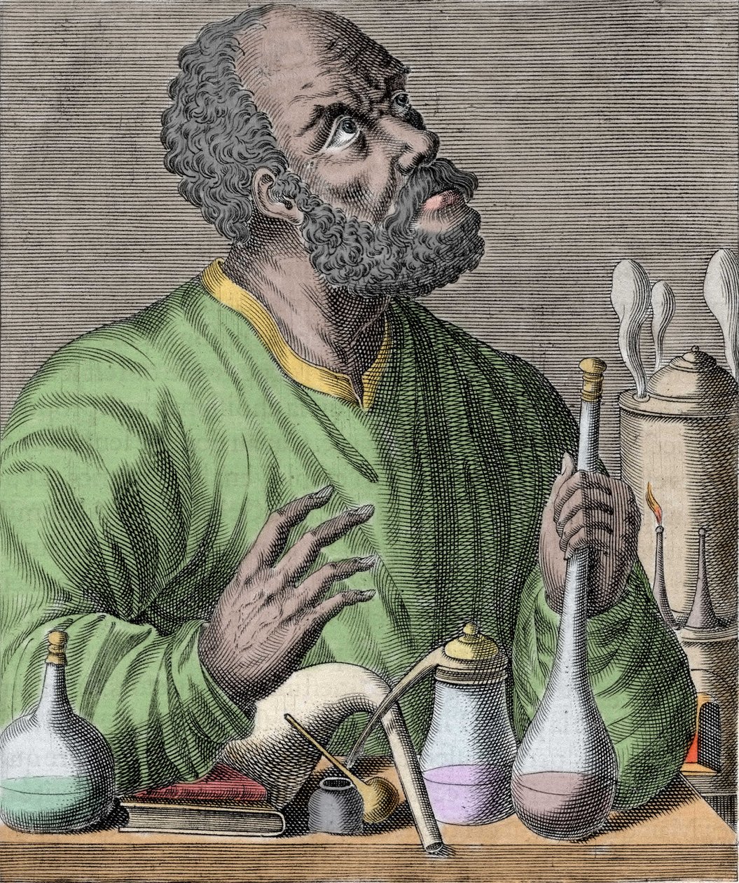 Ritratto del chimico arabo Geber (Jabir ibn Hayyan) Jabir ibn Hayyan (721-776) da Unknown artist