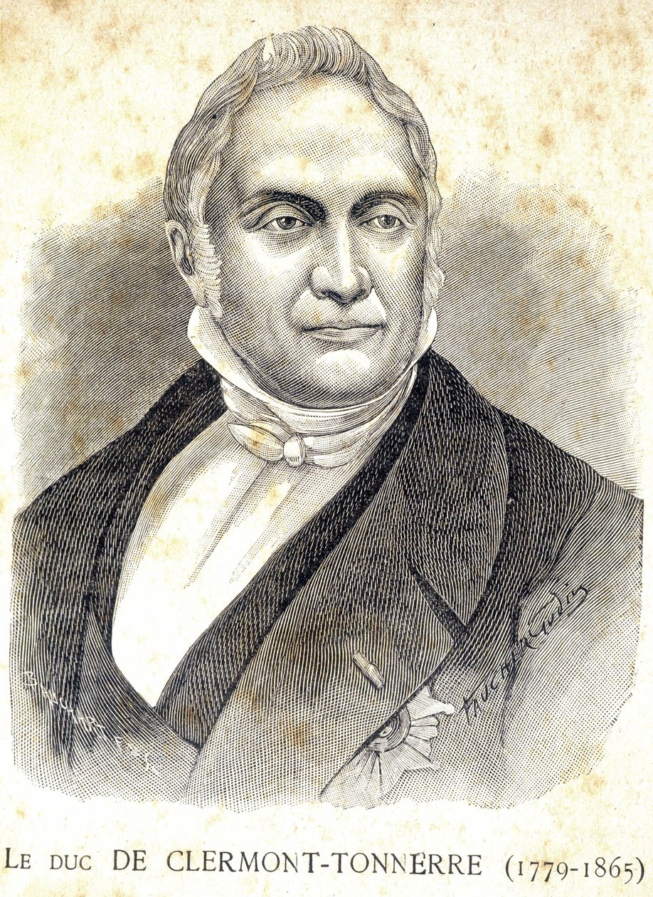 Ritratto del Duca di Clermont - Tonnerre (1779 - 1865) - in "I Contemporanei", s.d. fine XIX secolo da Unknown artist