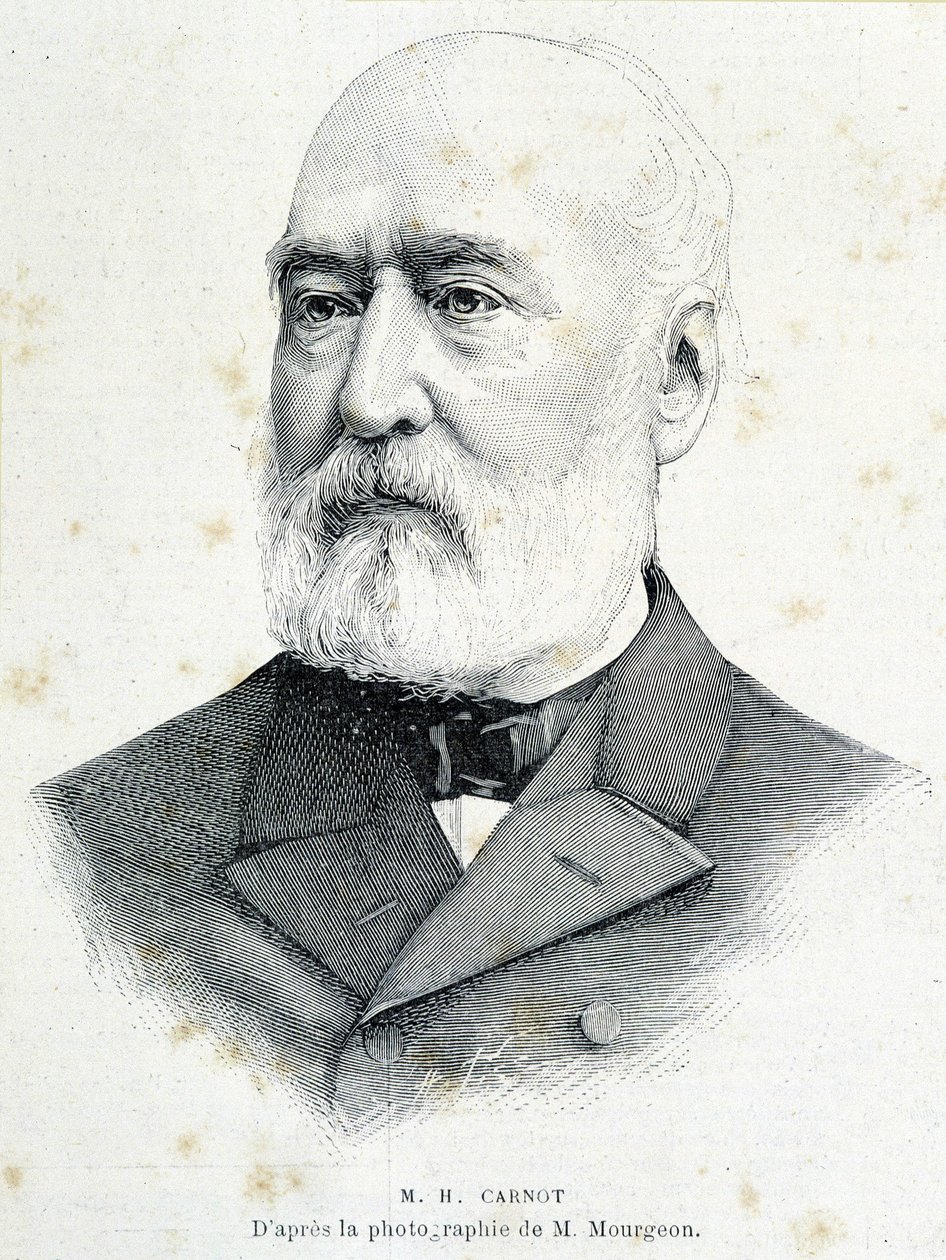 Ritratto del politico francese Lazare Hippolyte Carnot (1801 - 1888). Incisione dopo la fotografia di Mourgeon da Unknown artist