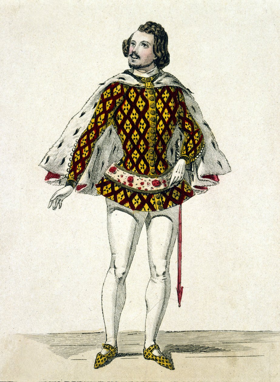 Ritratto del tenore francese Gilbert-Louis Duprez (1806 - 1896) nel ruolo di Fernando, nel terzo atto de La Favorite di Donizetti a Parigi. 1838 da Unknown artist