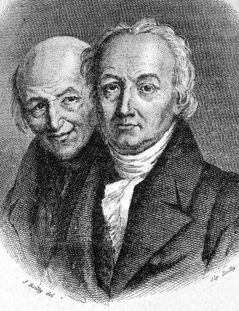 Ritratto dei Fratelli Hauy: Abate Rene Just Hauy (1743 - 1822), mineralogista francese, e Valentin Hauy (1745 - 1822), pedagogo francese - in Les Contemporains, s.d. fine XIX secolo da Unknown artist