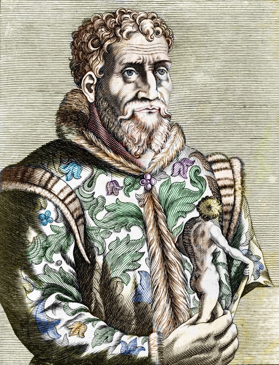 Ritratto del pittore italiano Michelangelo Buonarroti noto come Michelangelo da Unknown artist