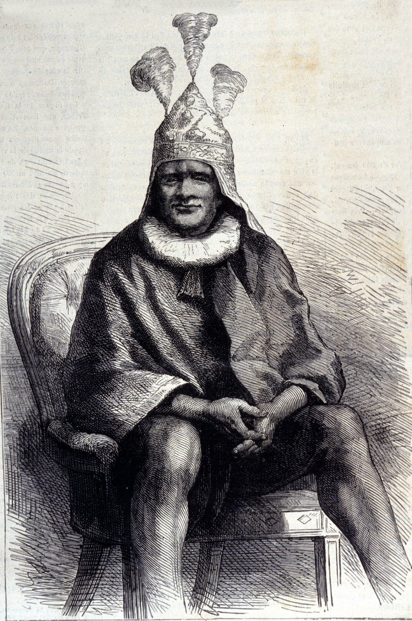 Ritratto del re Zulu Cetshwayo (1826-1884) Incisione del XIX secolo da Unknown artist