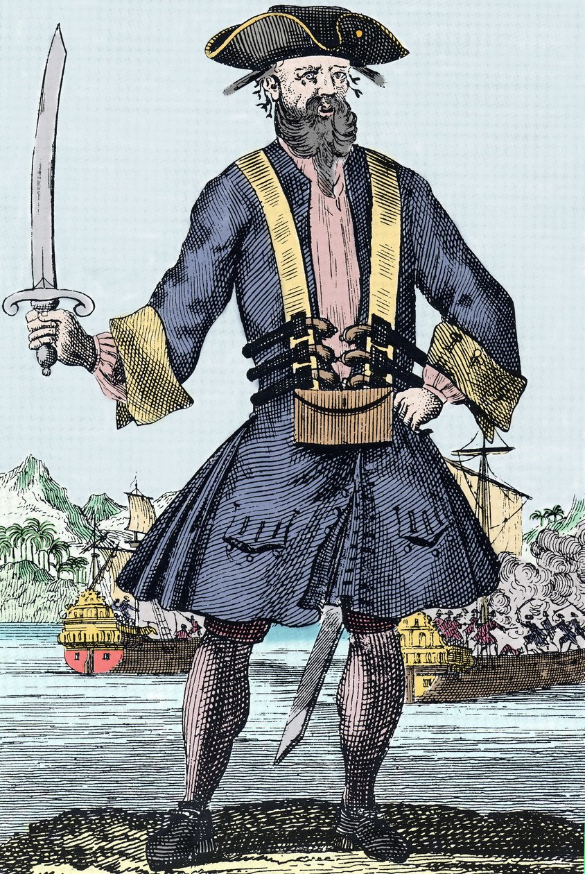 Ritratto del pirata Edward Teach detto Barbanera (Blackbeard) da Unknown artist