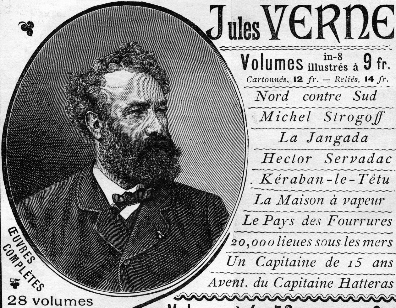 Ritratto dello scrittore Jules Verne (1828-1905) nel 1887 da Unknown artist