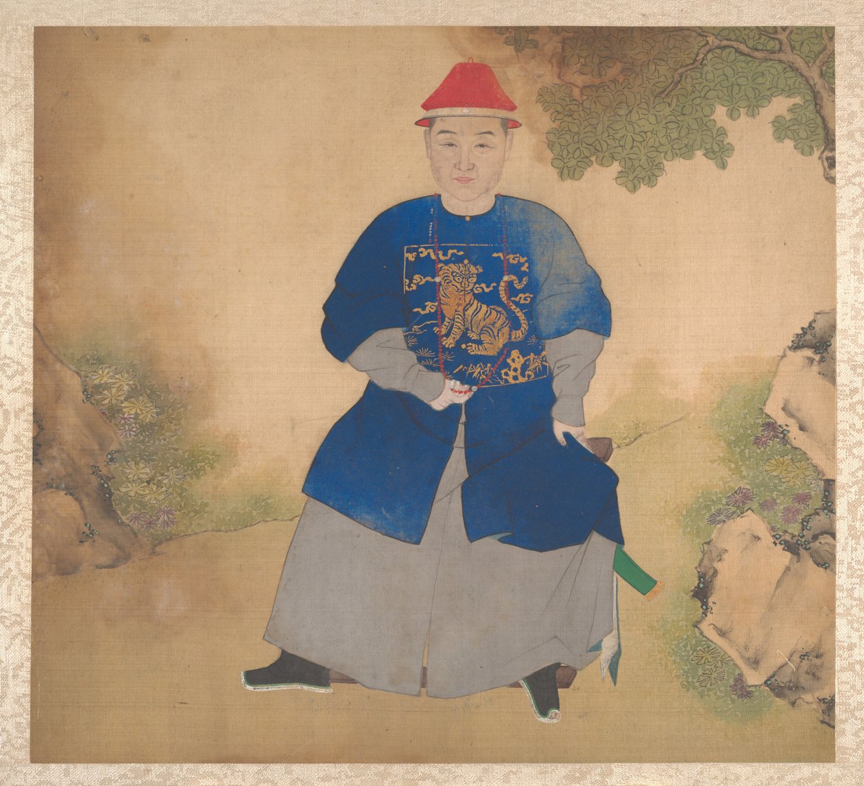 Ritratti di membri di una famiglia, metà del XIX secolo (album di diciannove fogli; inchiostro e colore su seta) da Unknown Artist