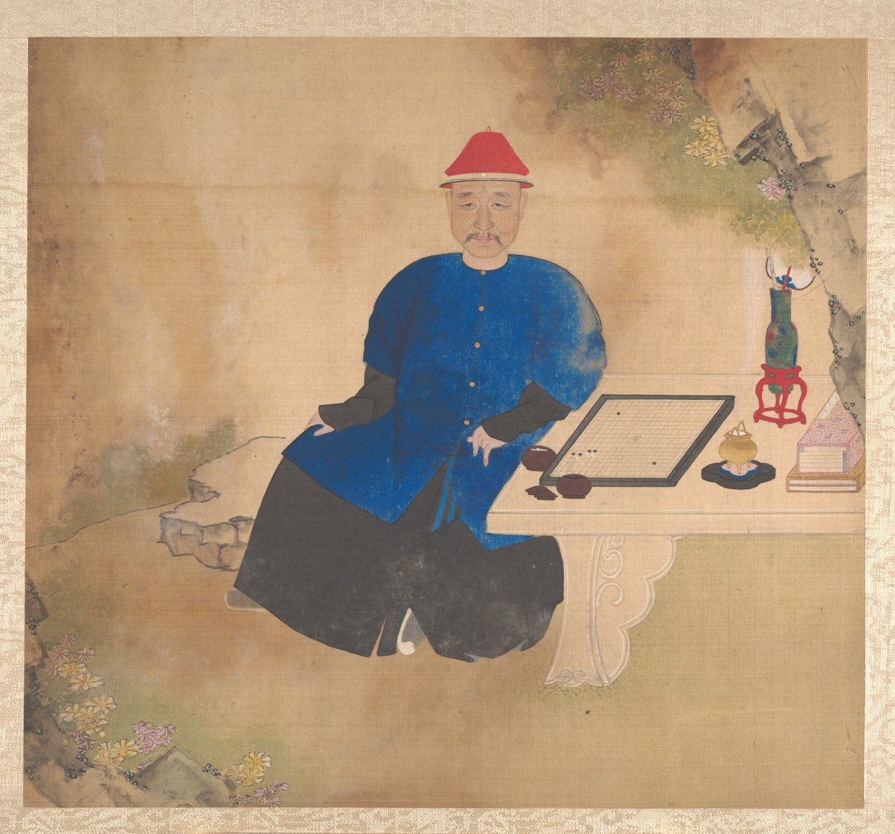 Ritratti di membri di una famiglia, metà del XIX secolo (album di diciannove fogli; inchiostro e colore su seta) da Unknown Artist