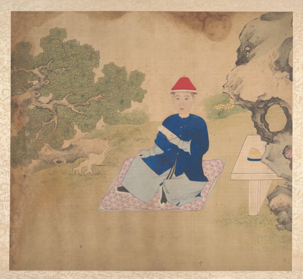 Ritratti di membri di una famiglia, metà del XIX secolo (album di diciannove fogli; inchiostro e colore su seta) da Unknown Artist