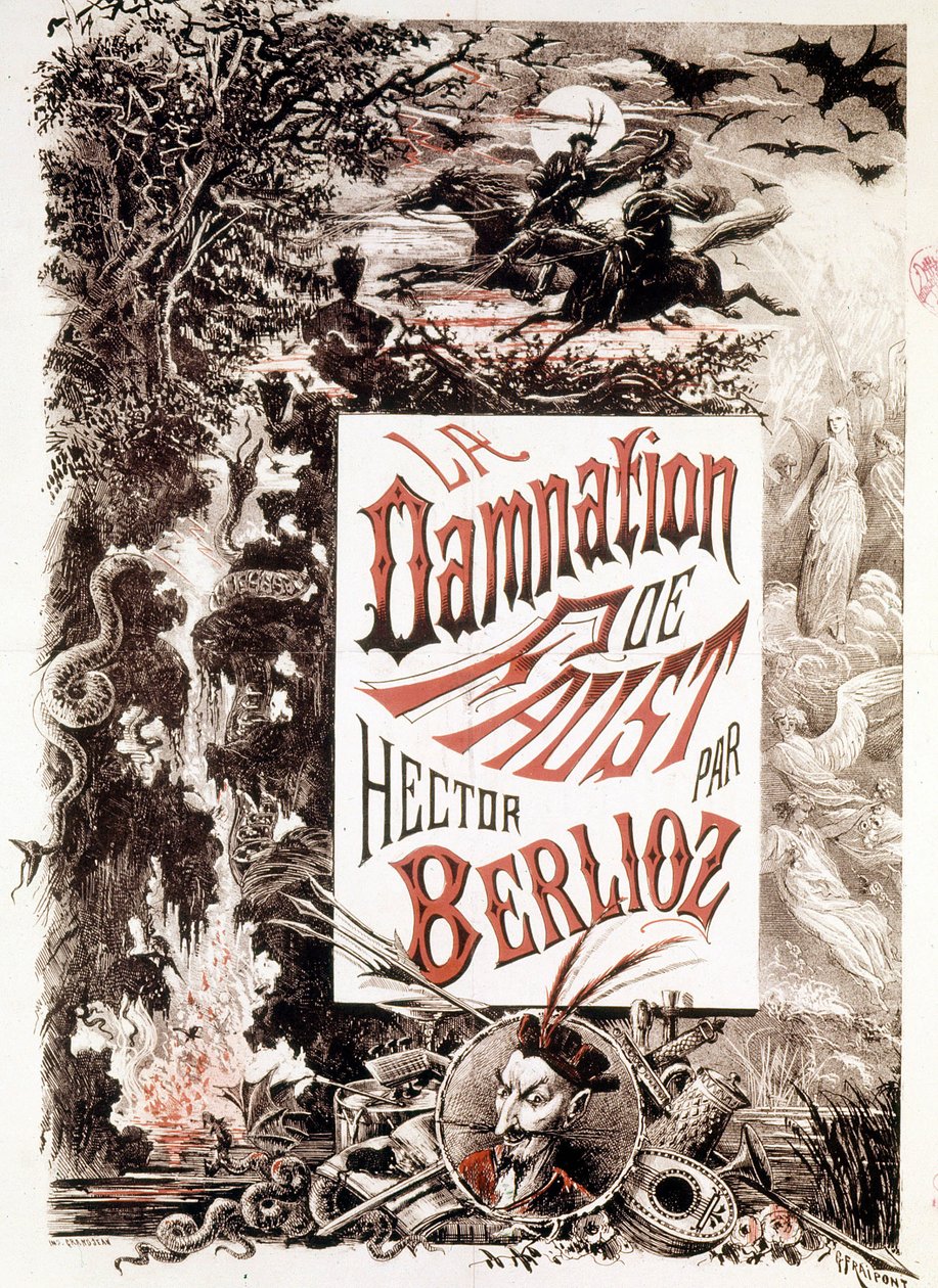 Poster de La Damnation de Faust di Hector Berlioz. sd. fine XIX secolo da Unknown artist