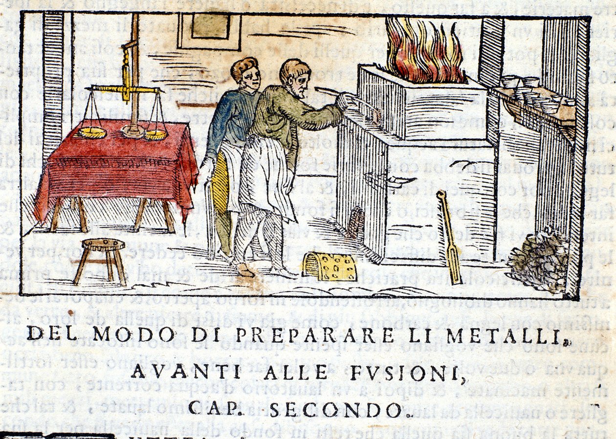 Preparazione del metallo per la fusione - in 
