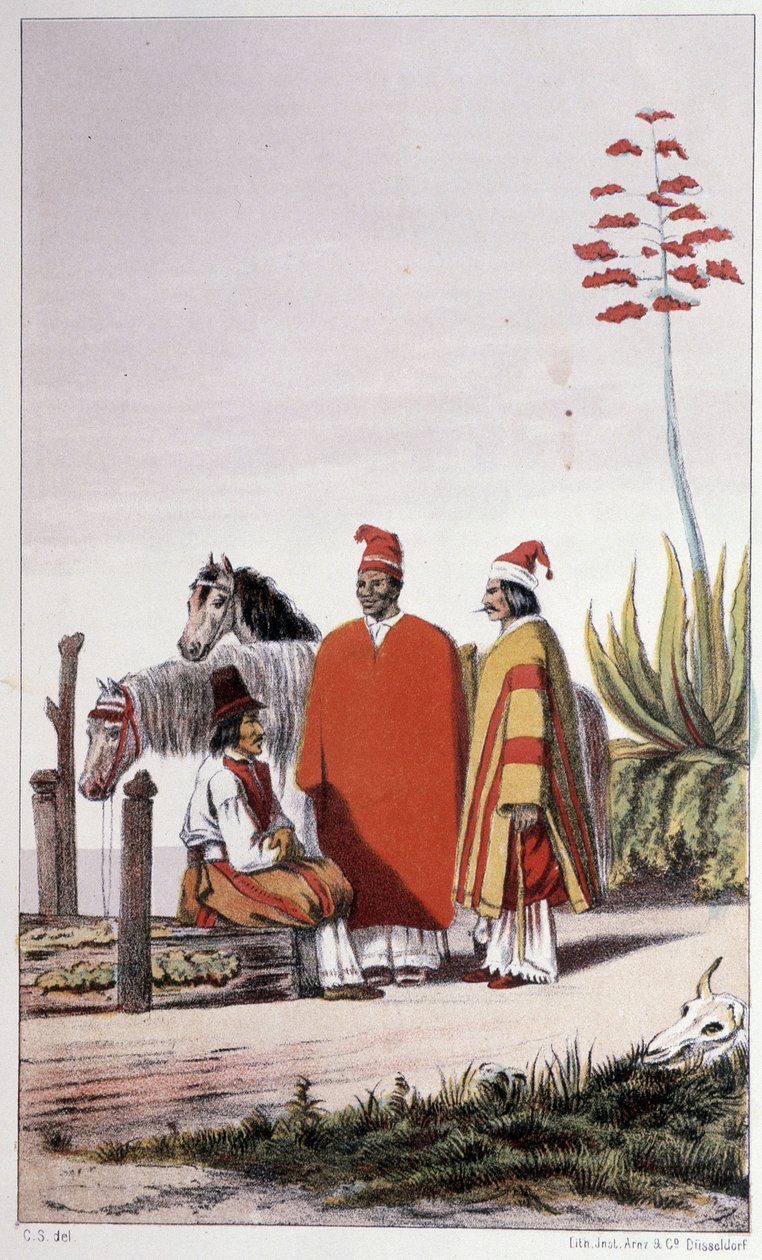 Privati e contadini, Buenos Aires - in "First swedish circumnavigation" di Skogman Carl Johan Alfred, ed. Stoccolma, Adolf Bonnier da Unknown artist