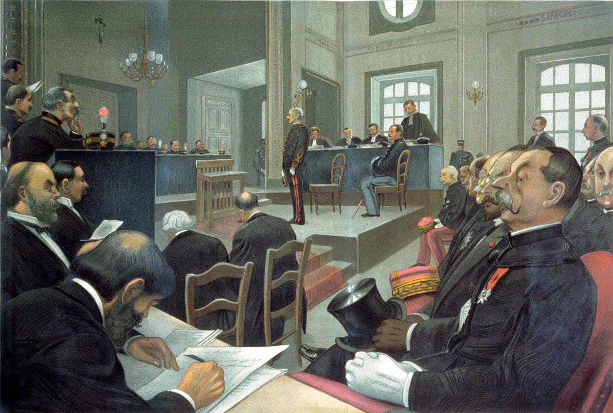 Processo di Dreyfus a Rennes da Unknown artist