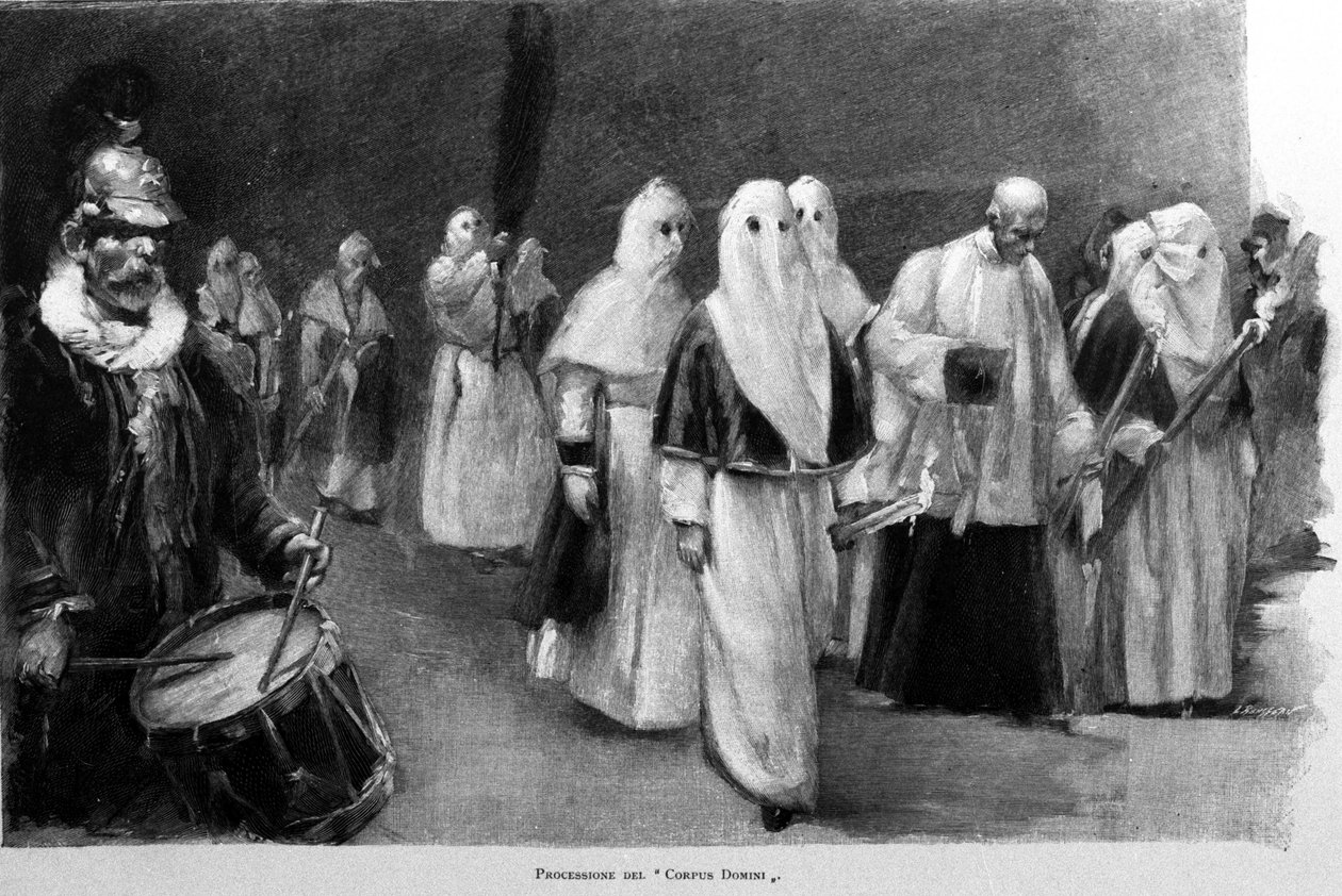 Processione del Corpus Domini a Palermo da Unknown artist
