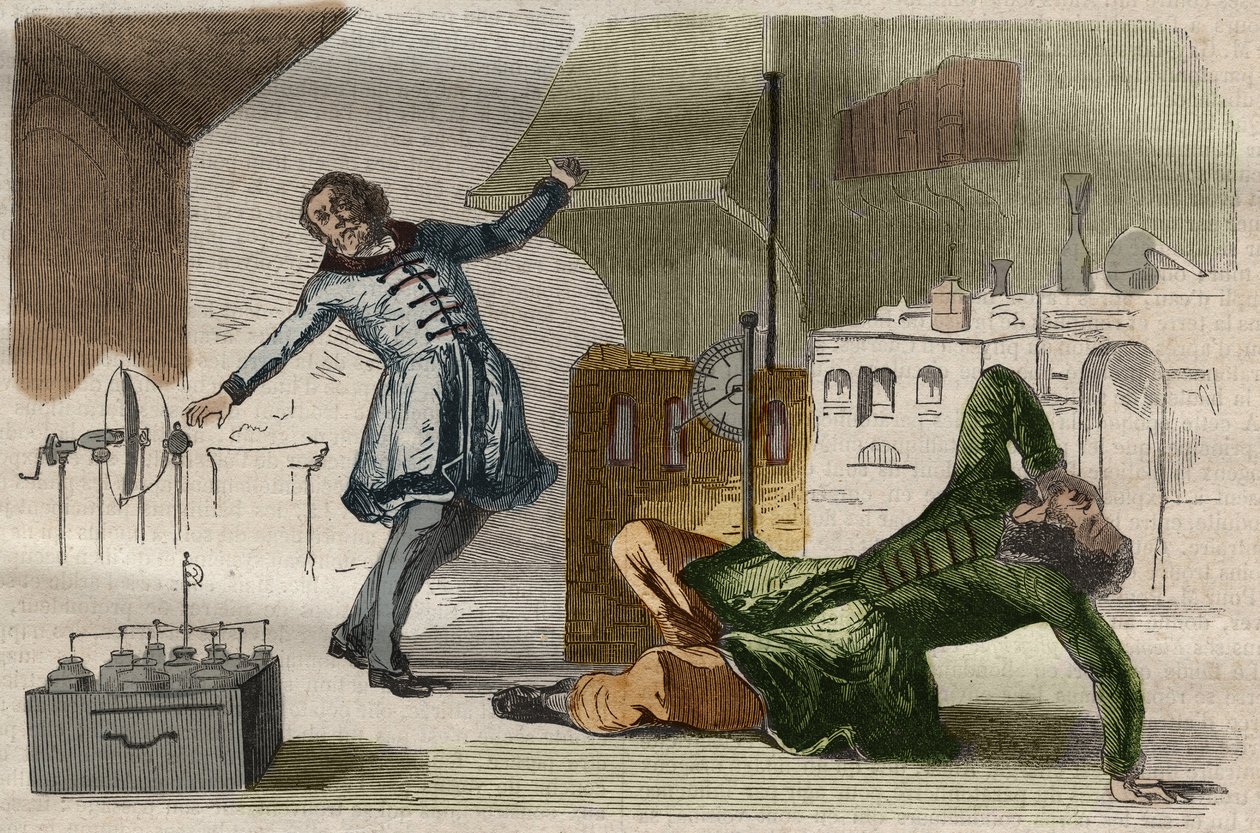 Il professor Georges Guillaume Richmann morì nel suo laboratorio a seguito di un esperimento con un elettrometro da Unknown artist