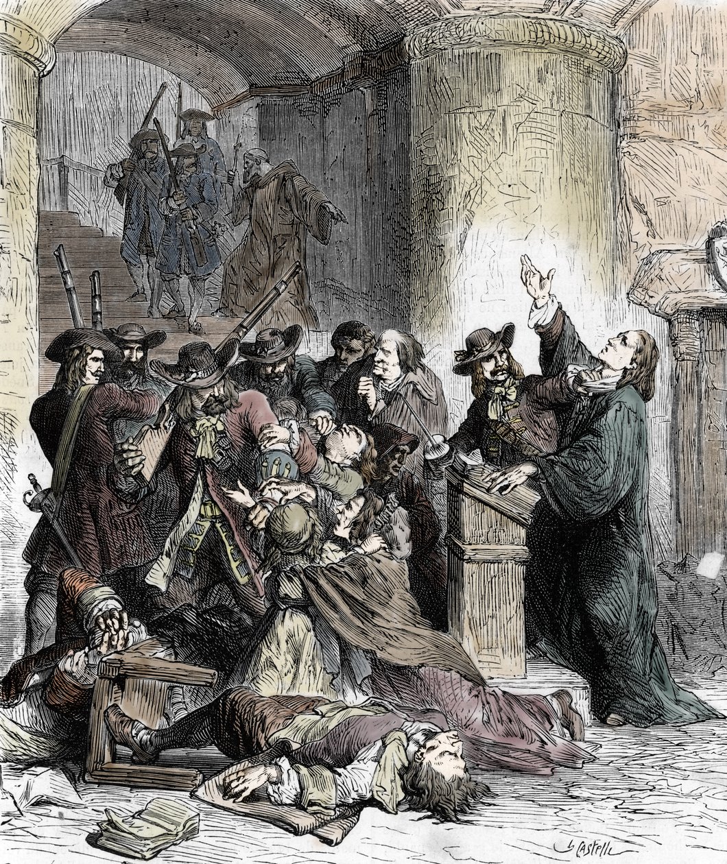 Proibizione delle prediche e arresto dei protestanti dopo la revoca dell