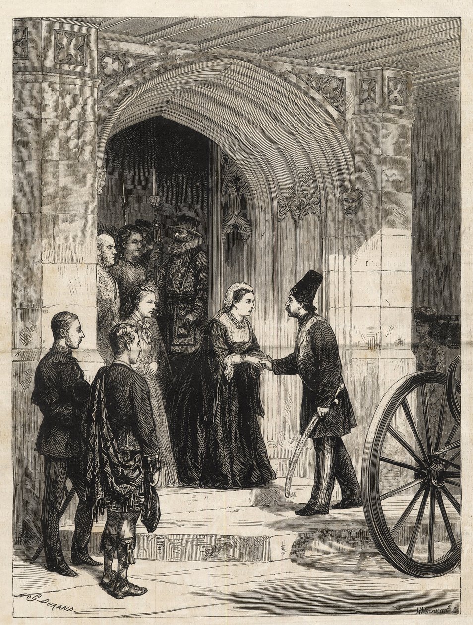 La regina Vittoria riceve lo Scià di Persia (Naser al-Din Shah Qajar) all