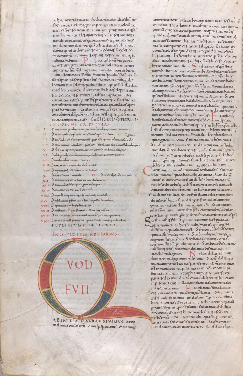 Quod fuit ab initio, Iniziale miniata da Unknown artist