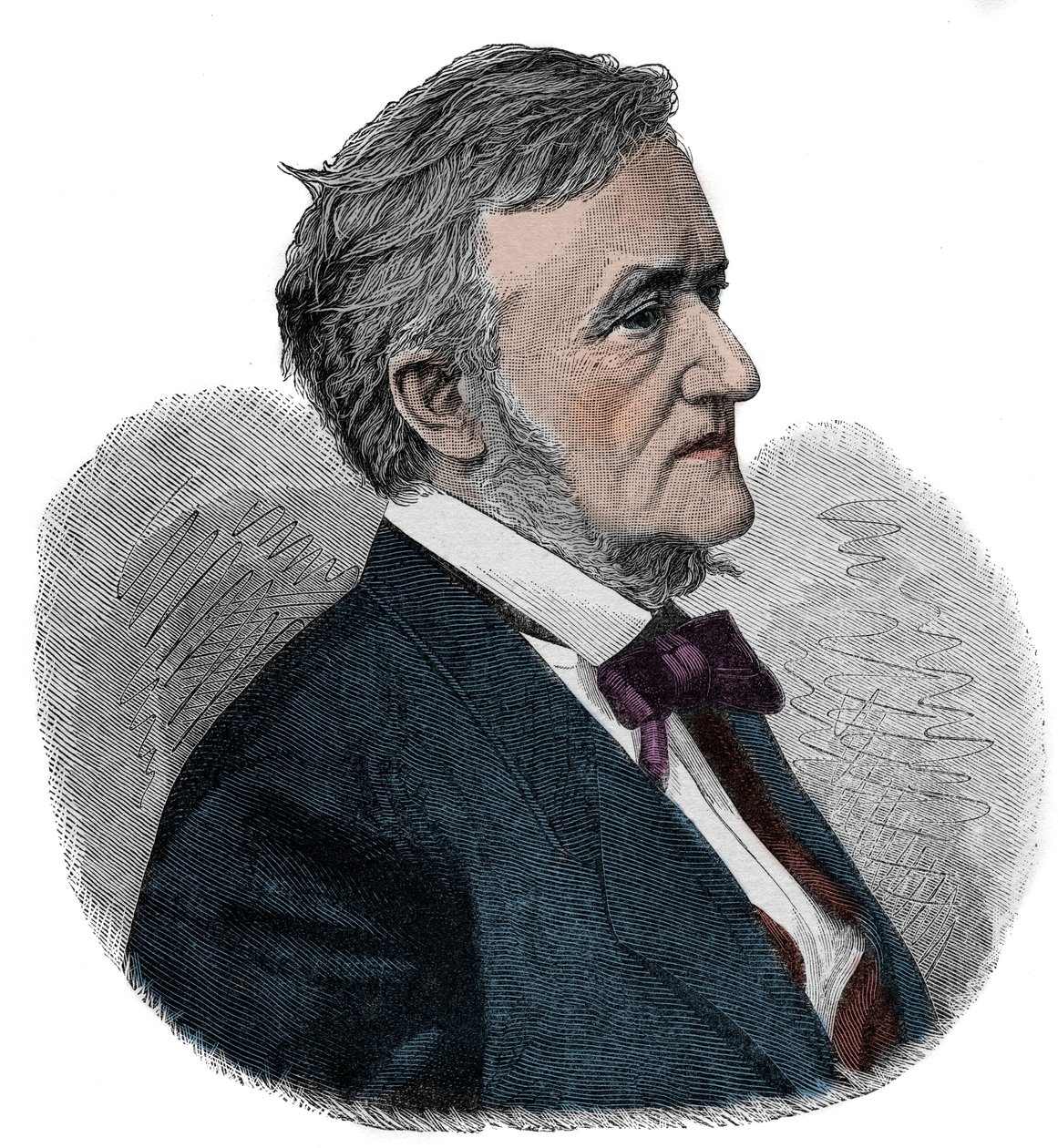 RICHARD WAGNER (1813-1883) compositore inglese - incisione da Unknown artist