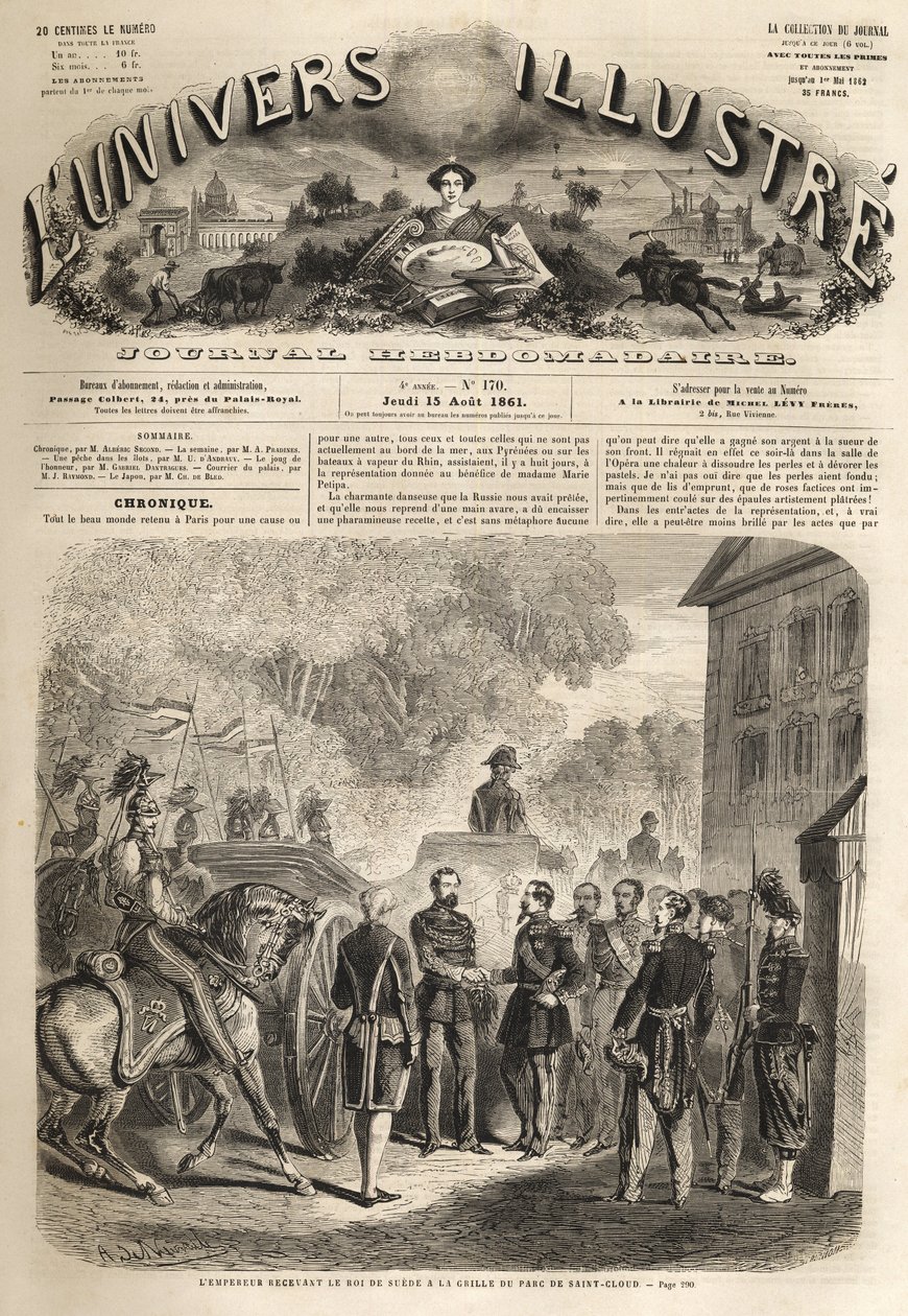 Accoglienza di Carlo XV da Unknown artist