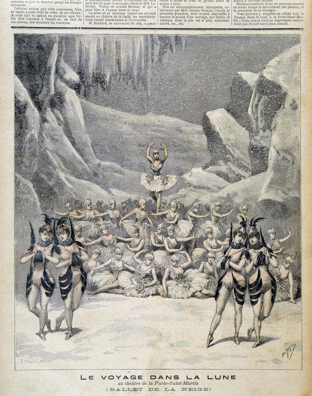 Rappresentazione al Teatro della Porte Saint Martin del "Viaggio sulla Luna" - in "Le Petit Journal" del 09/04/1892 da Unknown artist