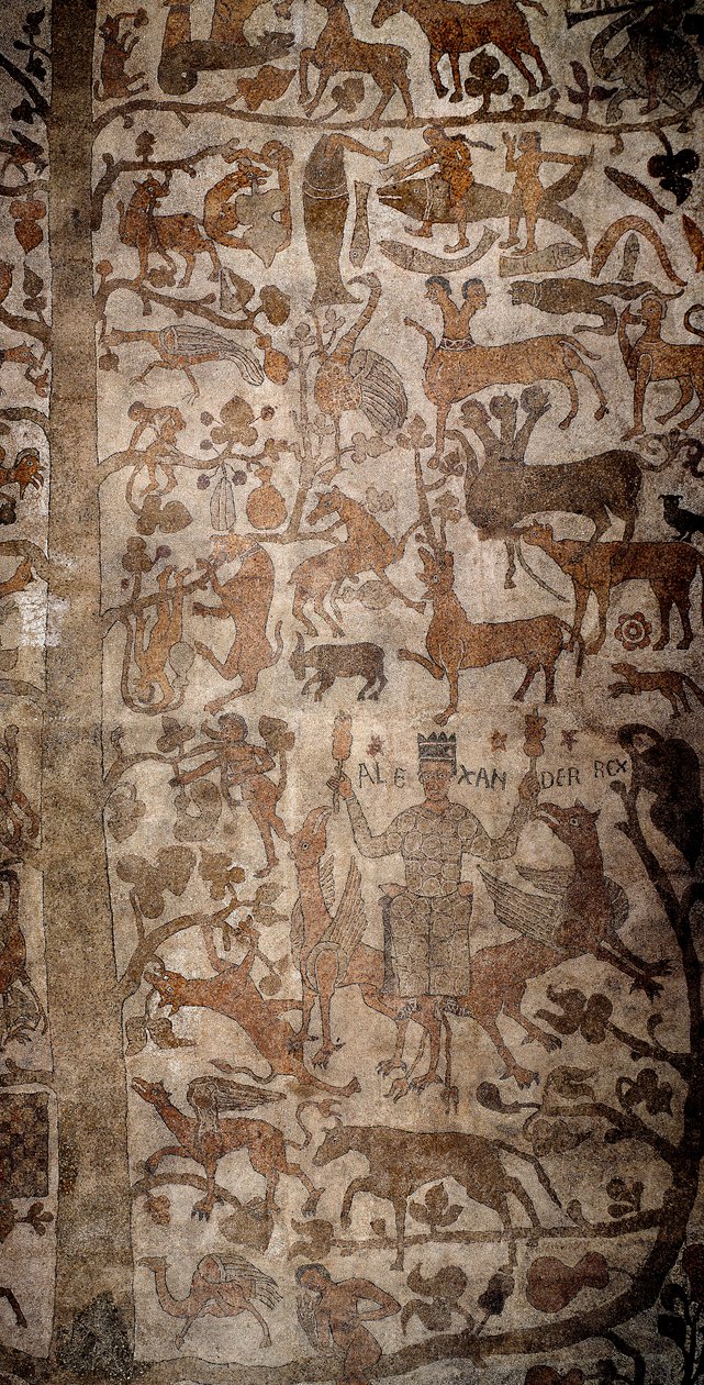 Rappresentazione di Alessandro Magno (356-323 a.C.), re di Macedonia e conquistatore della Persia, circondato dalla fauna indiana durante la conquista dell