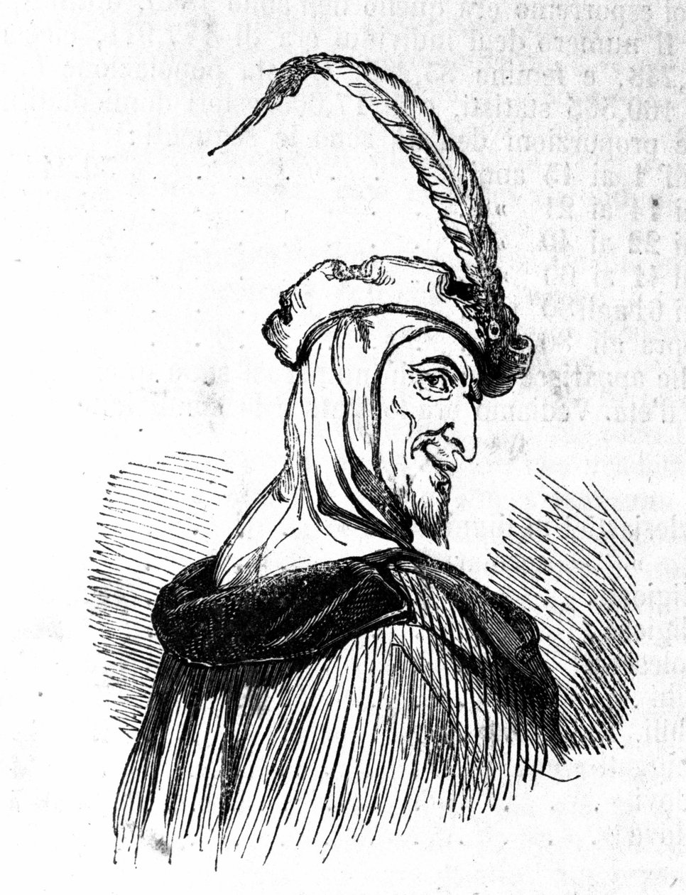 Rappresentazione di Mefistofele (Mephisto), personaggio della leggenda di Faust. Incisione del XIX secolo da Unknown artist