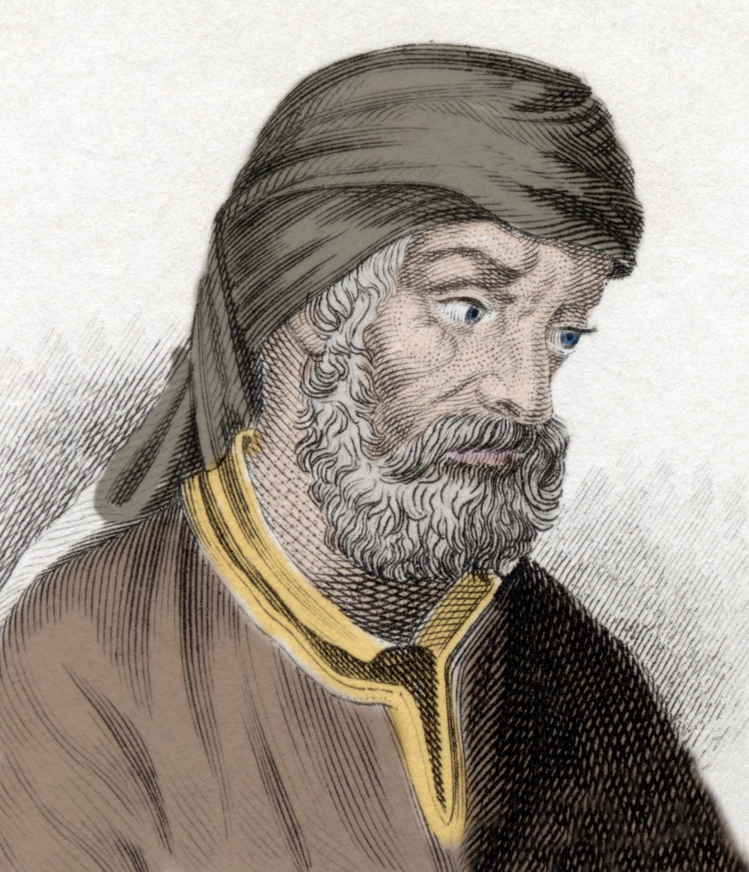 Rappresentazione di Quintus Septimus Florens Tertullianus noto come Tertulliano (ca. 150/160- ca. 230/240) teologo e padre della Chiesa. Incisione del XIX secolo. da Unknown artist
