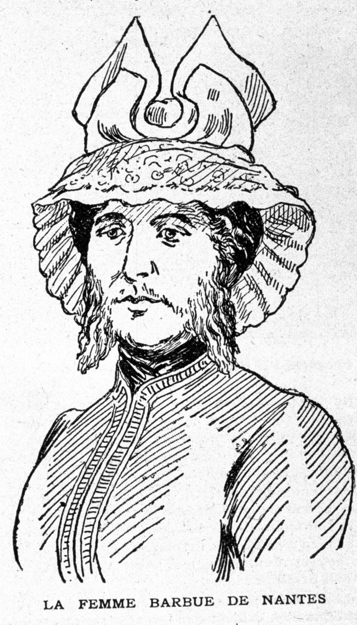 Rappresentazione della donna barbuta di Nantes. da Unknown artist