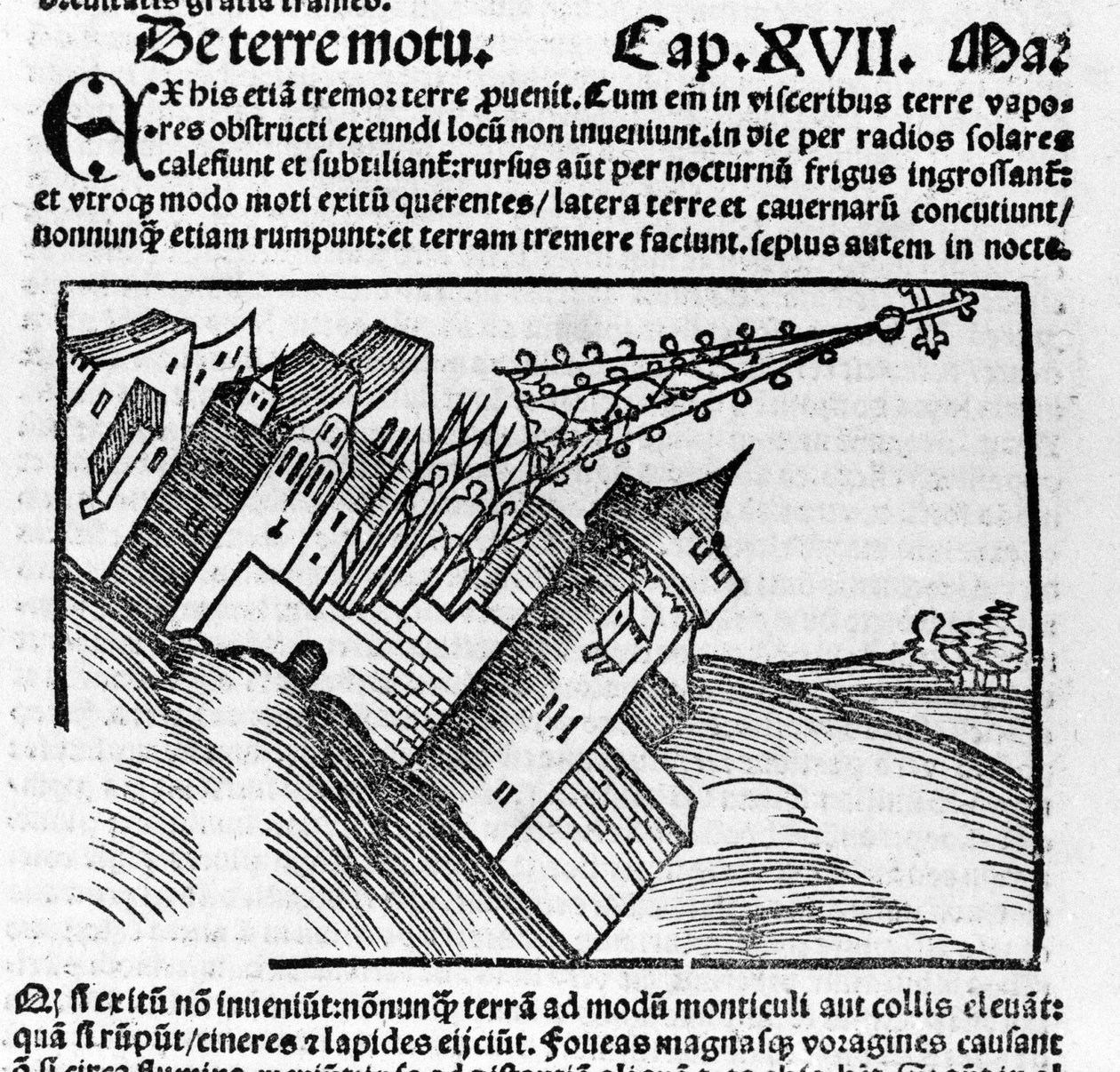 Rappresentazione del terremoto nel XVI secolo da Unknown artist