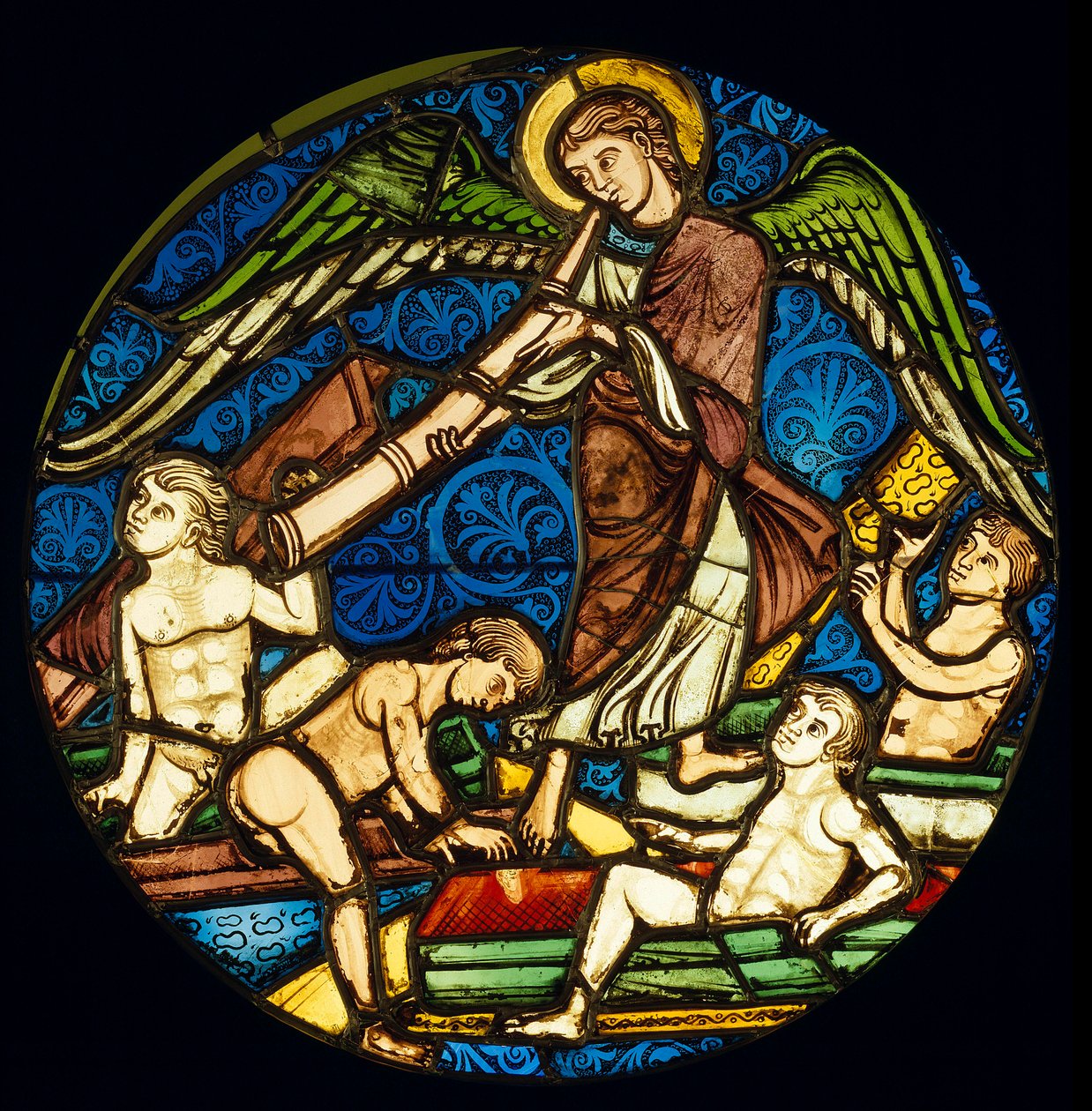 Resurrezione dei morti vetrata della Sainte-Chapelle da Unknown artist